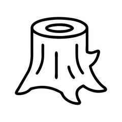tree stump seat icon, tree stump seat line art - simple line art of tree stump seat, perfect for tree stump seat logos and icons and themed design