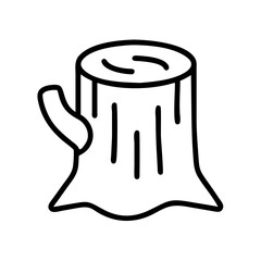 tree stump seat icon, tree stump seat line art - simple line art of tree stump seat, perfect for tree stump seat logos and icons and themed design