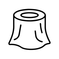tree stump seat icon, tree stump seat line art - simple line art of tree stump seat, perfect for tree stump seat logos and icons and themed design