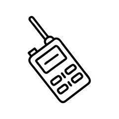 walkie talkie icon, walkie talkie line art - simple line art of walkie talkie, perfect for walkie talkie logos and icons and themed design