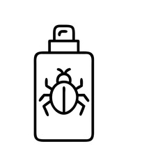 bug spray icon, bug spray line art - simple line art of bug spray, perfect for bug spray logos and icons and themed design