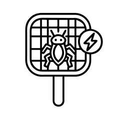 bug zapper icon, bug zapper line art - simple line art of bug zapper, perfect for bug zapper logos and icons and themed design