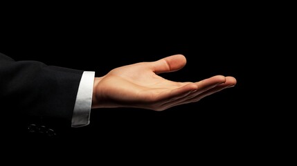 businessman hand gesture isolated on background