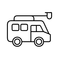Fototapeta premium campground rv hookup icon, campground rv hookup line art - simple line art of campground rv hookup, perfect for campground rv hookup logos and icons and themed design