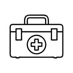 first aid kit icon, first aid kit line art - simple line art of first aid kit, perfect for first aid kit logos and icons and themed design