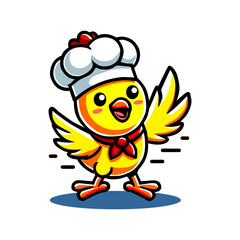 
Chicken mascot design with a chef theme