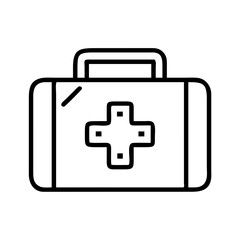 first aid kit icon, first aid kit line art - simple line art of first aid kit, perfect for first aid kit logos and icons and themed design