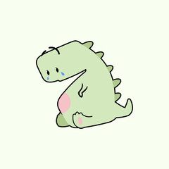 funny dinosaur expressions illustration