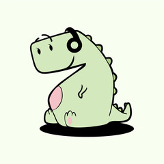 funny dinosaur expressions illustration