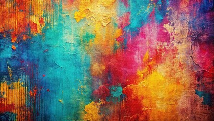 Obraz premium Risograph Texture Paint Art Wallpaper Background - Grunge Canvas Left Copy Space