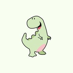 Fototapeta premium funny dinosaur expressions illustration