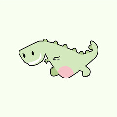 funny dinosaur expressions illustration