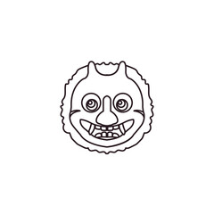 ogre face emoji illustration vector creepy funny scary halloween