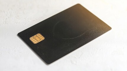 Blank bank card displayed on a white background highlights the minimalist design available for various financial uses. Generative AI