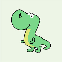 funny dinosaur expressions illustration