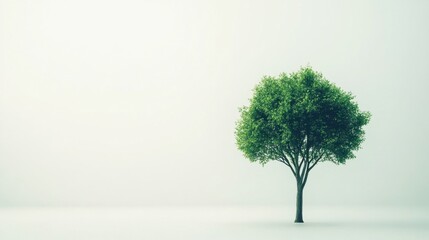 Majestic solitary tree with a white background, perfect for showcasing nature's simplicity and beauty.
