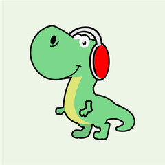 funny dinosaur expressions illustration