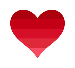 Red heart symbol icon. Vector illustration.