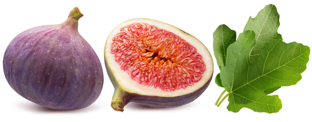 set of figs isolated on white background