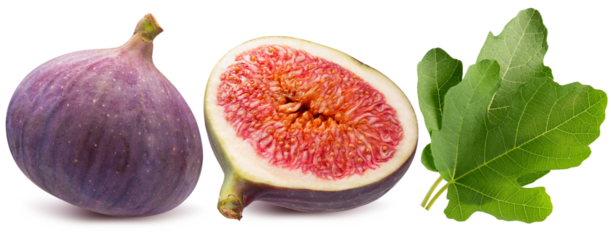set of figs isolated on white background