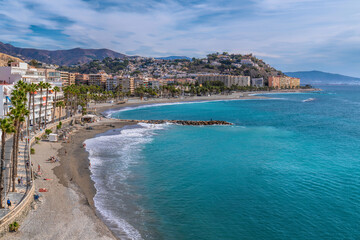 Fototapeta premium Costa del Sol tourist town Almunecar Spain travel destination in Andalusia