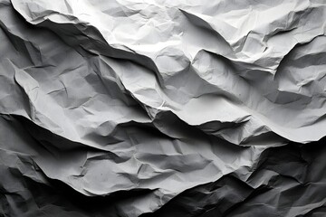 Fototapeta premium Crinkled Paper Texture: Abstract Gray Shades