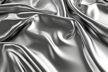 Silver Fabric Drapes & Flows Elegantly