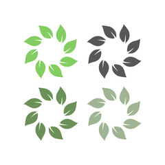 Natural Leaves Eco Product Sign Symbol Logo
