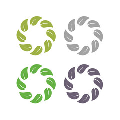 Natural Leaves Eco Product Sign Symbol Logo
