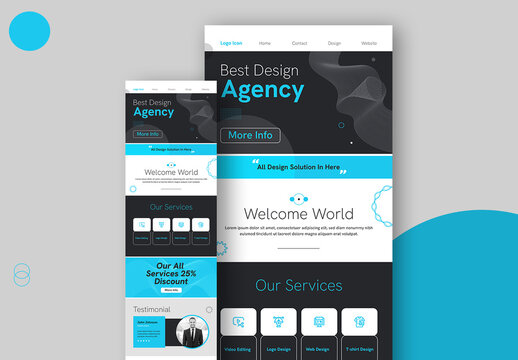 Design And Business Email Newsletter Layout