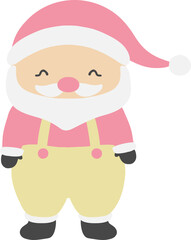 Pink Christmas clipart featuring Cute Santa Claus
