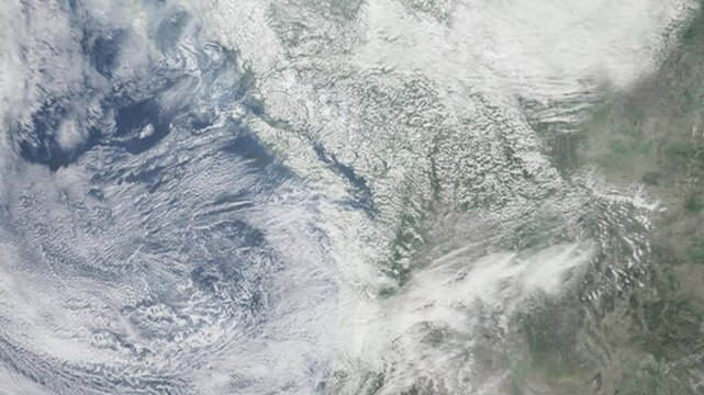 Zooming in on Saanich, Canada frome space - Perfect for Travel Intros and Backgrounds. Realistic 3D Animation.