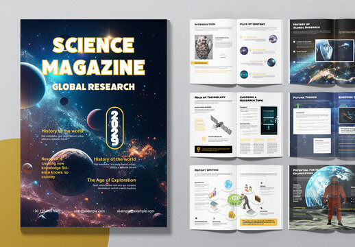 Science Magazine Template Layout