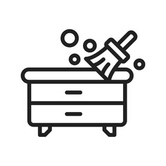 Dusting icon vector image. Suitable for mobile apps, web apps and print media.