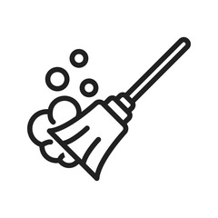 Mop icon vector image. Suitable for mobile apps, web apps and print media.