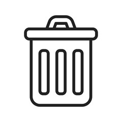 Trash Bin icon vector image. Suitable for mobile apps, web apps and print media.