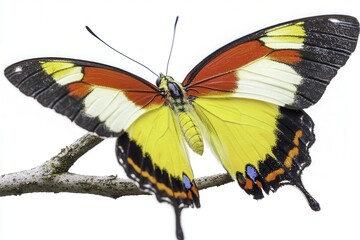 Fototapeta premium Butterfly Resting on a Simple Twig