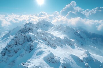 Naklejka premium The high mountains are the real adventure. Lechtal panorama from mt. zugspitze - germany 
