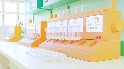 Bright Laboratory Workstation with Equipment