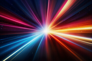 Vibrant Abstract Background with Motion Blur and Speed Lines