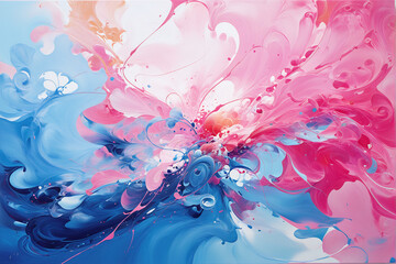 Vibrant Abstract Fluid Art with Colorful Texture for Creative Design