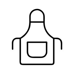 apron icon, apron line art - simple line art of apron, perfect for apron logos and icons and themed design