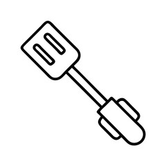 bbq spatula icon, bbq spatula line art - simple line art of bbq spatula, perfect for bbq spatula logos and icons and themed design
