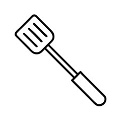 bbq spatula icon, bbq spatula line art - simple line art of bbq spatula, perfect for bbq spatula logos and icons and themed design