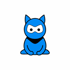 blue cat with a bow
