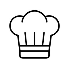 chef s hat icon, chef s hat line art - simple line art of chef s hat, perfect for chef s hat logos and icons and themed design