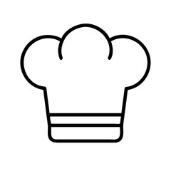 chef s hat icon, chef s hat line art - simple line art of chef s hat, perfect for chef s hat logos and icons and themed design