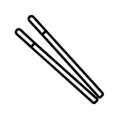 chopsticks icon, chopsticks line art - simple line art of chopsticks, perfect for chopsticks logos and icons and themed design
