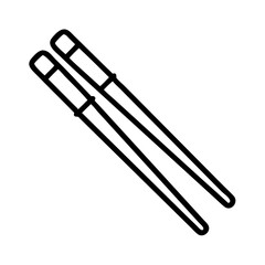 chopsticks icon, chopsticks line art - simple line art of chopsticks, perfect for chopsticks logos and icons and themed design