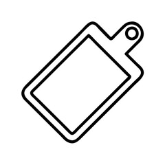 cutting board icon, cutting board line art - simple line art of cutting board, perfect for cutting board logos and icons and themed design